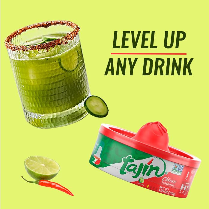 Miniatura 4 de Juego de inmersión de borde para bebidas, condimento Tajin Classico Chile Lime Rimmer, 4.23 onzas y pasta de tamarindo Picao Escarchat para bebidas,