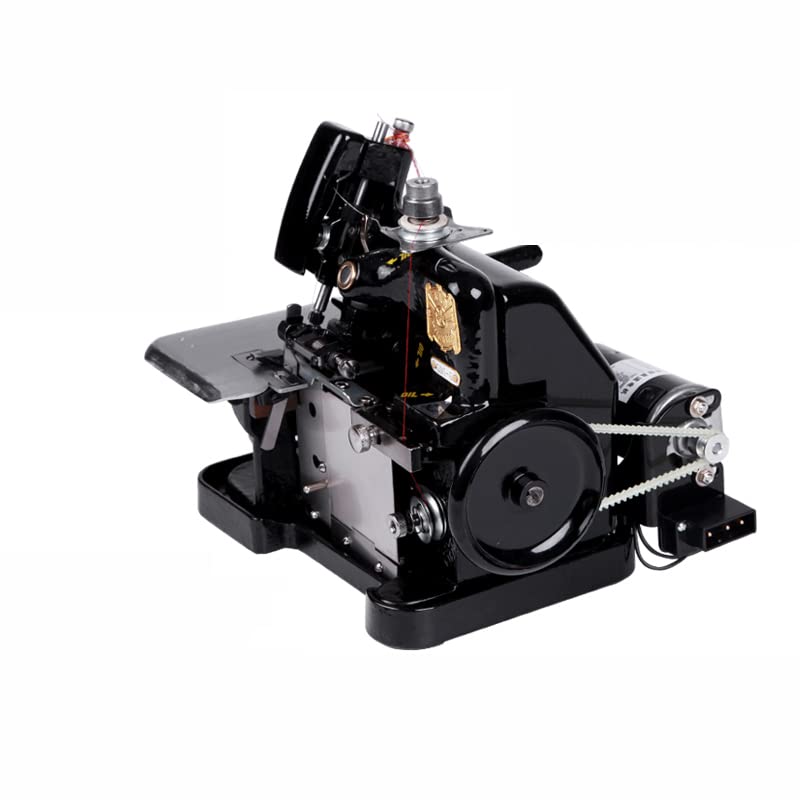 Máquina de coser Overlocking for el hogar 180W/250W, máquina tejer eléctrica escritorio pequeña, herramienta procesamiento prendas Portátil(Nero,180W)