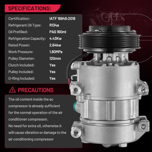BDFHYK Air Conditioning A/C Compressor with Clutch Compatible with Kia Sportage 2011-2016, Compatible with Hyundai Tucson 2010-2015 L4 2.0L 2.4L, Replace# 178305