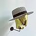 Wall Mounted Mannequin Head Wig Making Head Metal Head Wig Hat Glasses Display Hat Holder Rack Storage Wigs Show Display Stand (Gold)