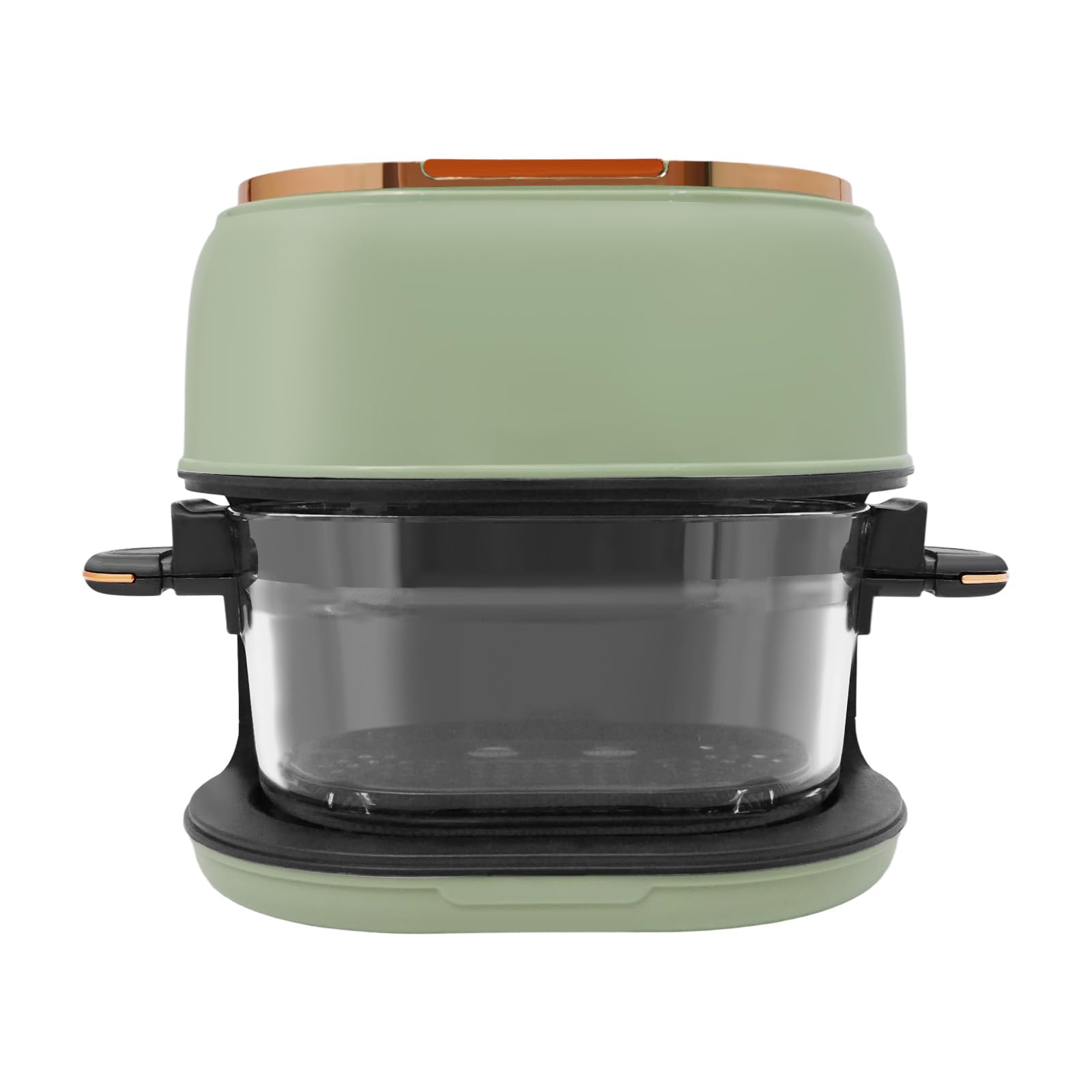 Friggitrice ad aria calda intelligente 4L 1350W Airfryer senza olio con finestra di visualizzazione, touchscreen, timer e regolazione della temperatura 80-190℃, per 2-4 porzioni, cottura a basso