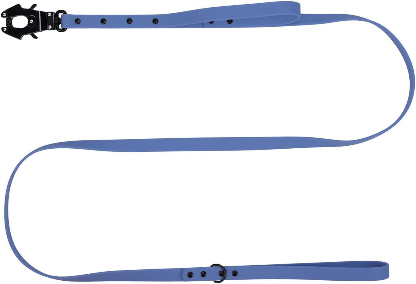 ICEFANG Waterproof PVC Coated Dog Leash with Tactical Quick Release Swivel Clip,2 Control Handle,Great for Outdoor Training, Beach, Backyard, Play, Camping, Swimming (Blue, 20mm X 6FT)