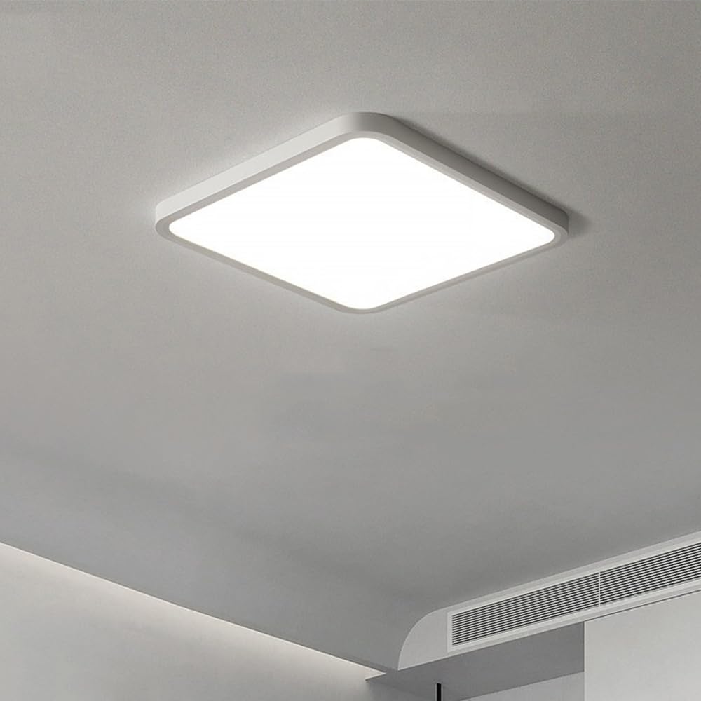 Plafonnier LED 42W Panel Carré Lampes de Plafond Moderne Ultra-mince Lampe Blanc Froid 6000K Luminaires Intérieur Facile à installer Applicable à Salle de Cuisine Salon Balcon (42W)