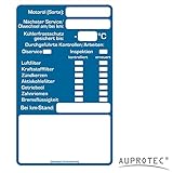 Mit den AUPROTEC Kundendienstaufklebern informieren Sie Ihren Kunden zuverlässig über die erledigten Arbeiten