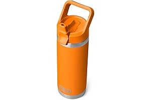 Rambler 18 oz Bottle: Vacuum Insulated Stainless Steel with Straw Cap in King Crab