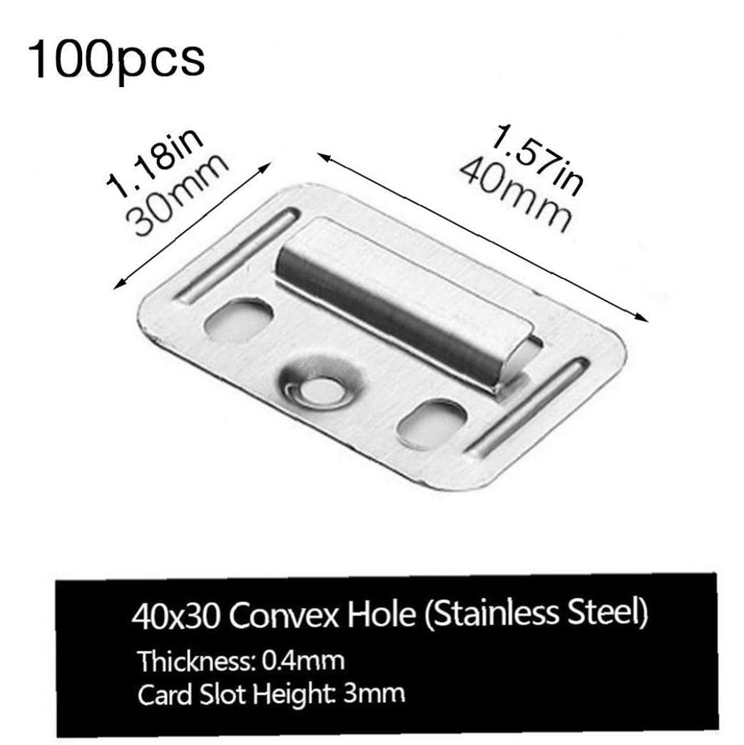 thumbnail: 100 Stuks Inbouw Beugels RVS - 40x30 Mm, Voor Foto's, Kunst En Wanddecoratie