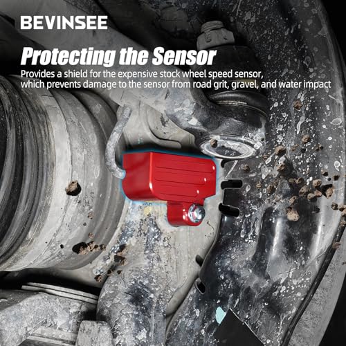 Image of Bevinsee ABS Guards Compatible with Toyota 4Runner 2015-2024 Replacement for 89413-0C011 Red