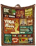 Enthusiasm Yoga-Geschenke für Frauen, Decke, Pilates-Liebhaber, Geschenkideen, Zen-Meditationsgeschenk, Überwurf für Yoga-Liebhaber zum Geburtstag, Erntedankfest, 100 x 130 cm