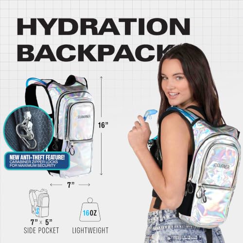 Image of Sojourner Hydration Pack, Hydration Backpack - Water Backpack with 2l Hydration Bladder, Festival Essential - Rave Hydration Pack Hydropack Hydro for Hiking, Running, Biking, Festival Gear