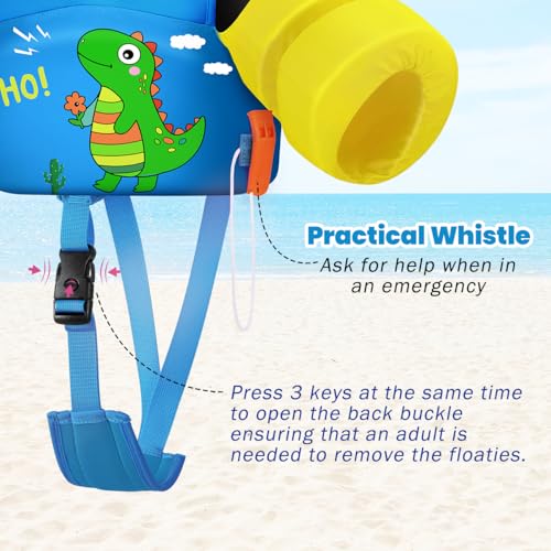 HeySplash Toddler Swim Vest, Toddler Floaties Fit 13-30 Lbs, Puddle Kids Jumper with Adjustable Strap, Pool Float Jacket Arm Floaties Baby Floatie Water Wing, Pool Sea Swimming Aid