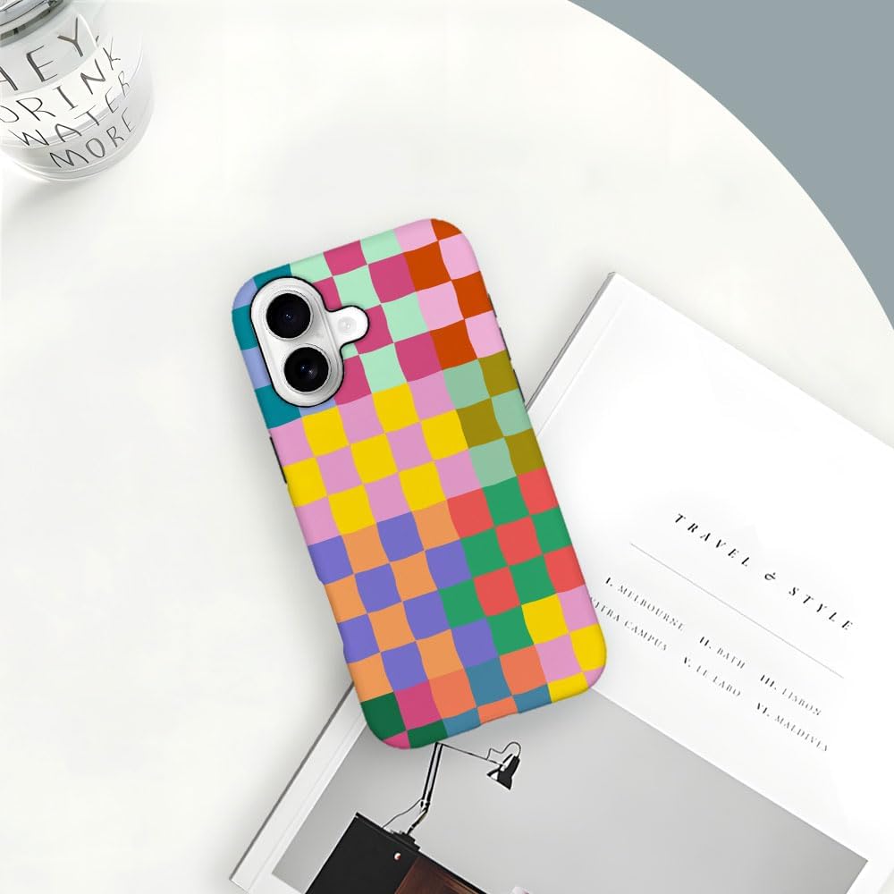 DAIZAG Case Compatible with iPhone 17,Fit Shockproof Cover for Women Girls,Classic Checkerboard Plaid - Image 6