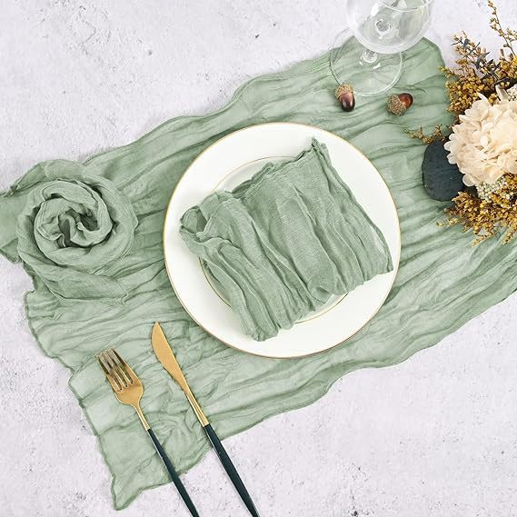 Servilletas de tela verde rustic set x4 21x21 in miniatura 6
