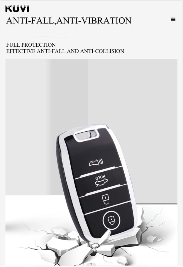 Miniatura 6 de Funda para llavero Kia Forte Koup Optima Rio TPU Key Case Llavero Shell Box Holder Accesorios 3 botones
