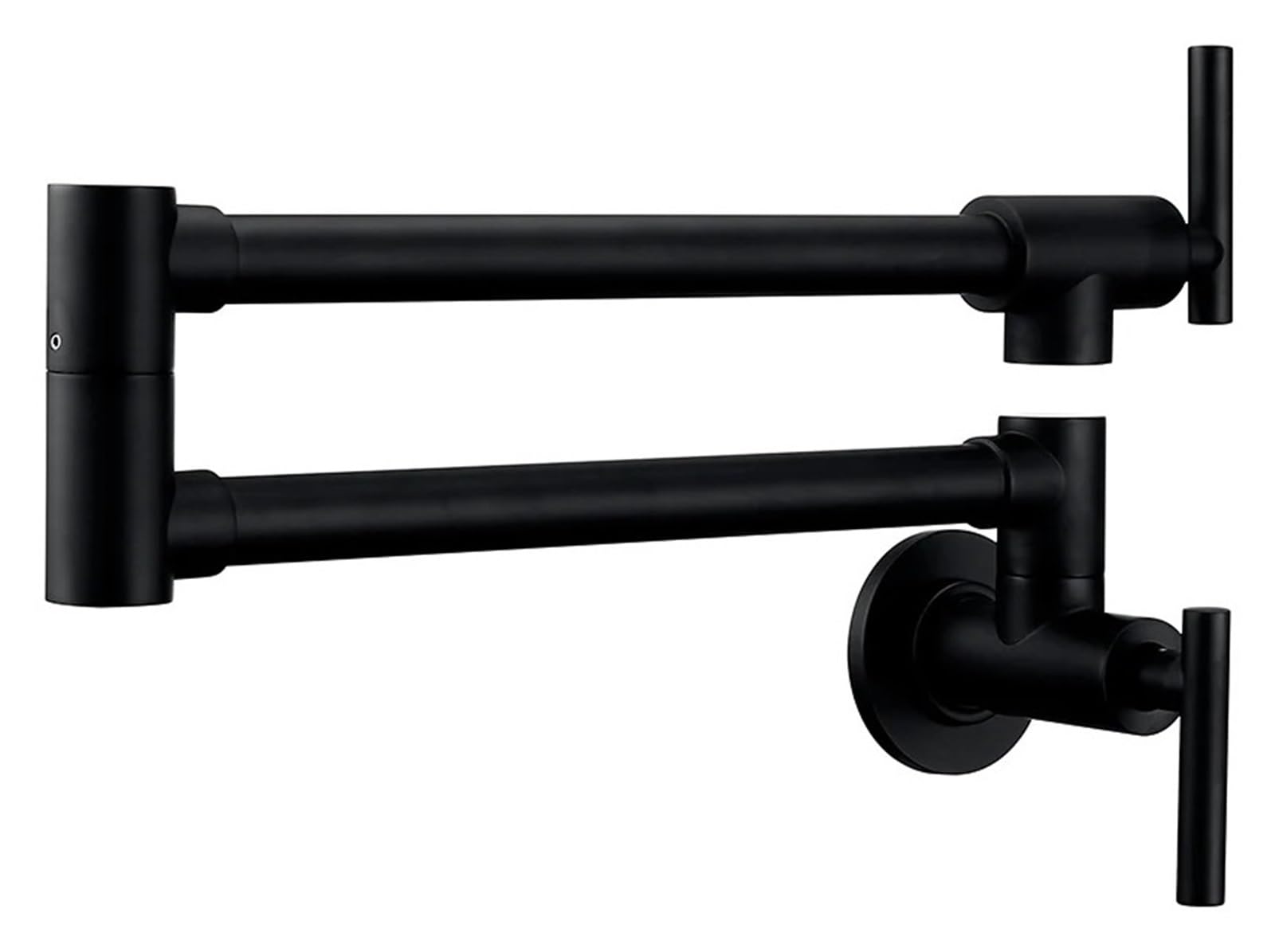 Robinet pot filler mural laiton brossé noir rétractable cuisine