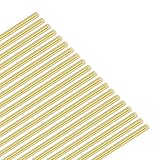 M METERXITY 20 Stück Messingstange, 1mmx200mm H59 Massivmessing Rundstangen für Messergriffstifte Messermachenzubehör/Wellenstifte Handwerk/Modell DIY, Drehbanknietdübelrohrbestand