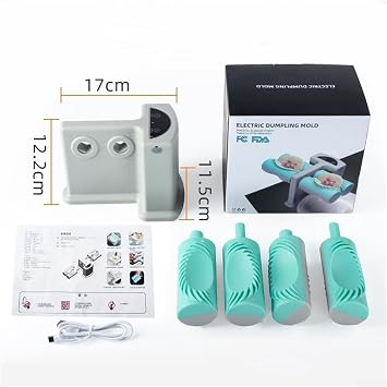 Dumpling Maker Kitchen Automatic Dumpling Maker Double Head Dumpling Maker Automatic Dumpling Maker Machine Electric Dumpling Maker Household Plastic Dumpling Press Machine (A)