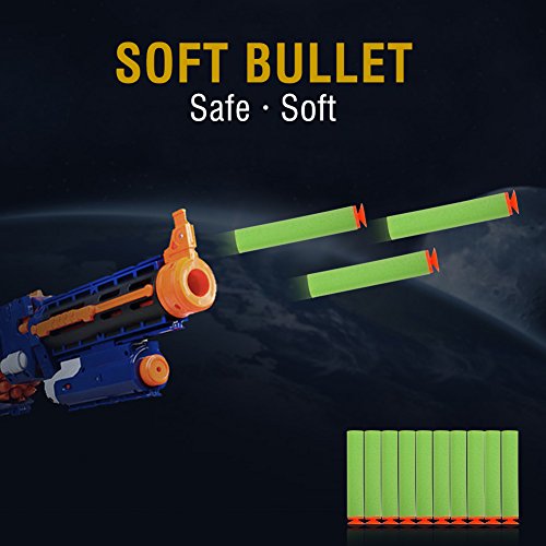 10×10 stücke Foam Bullet, Toy Gun Soft Refill Kugeln Darts Eva-Schaum für N-Strike Elite (Grün)