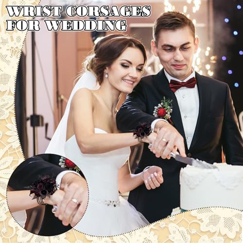 Bracelet de poignet de mariage réglable et confortable - Lot de 4
