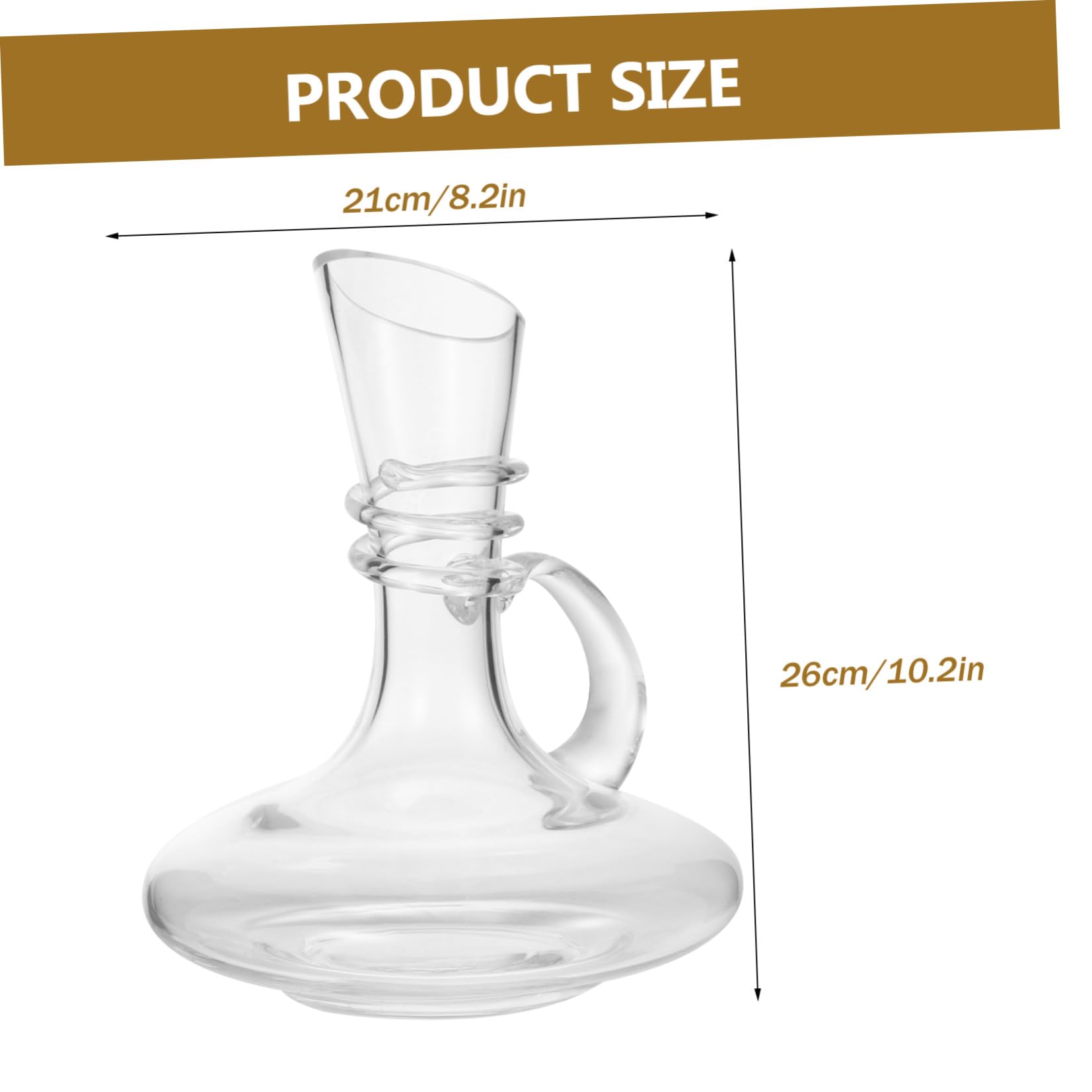 PRETYZOOM 1pezzi Decanter per Vino in Cristallo Bottiglia Versante per Vino Rapido Decanter Vetro Caraffa per Servire