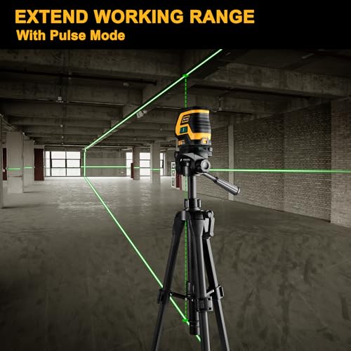 PREXISO Laser Level with Tripod & 2 Plumb Dots - 100 Ft Rechargeable Point Cross Laser Level Self Leveling - Plumb Spot Alignment Wide Angle Laser Line for Construction, Ceiling, Floor Tile - Image 7