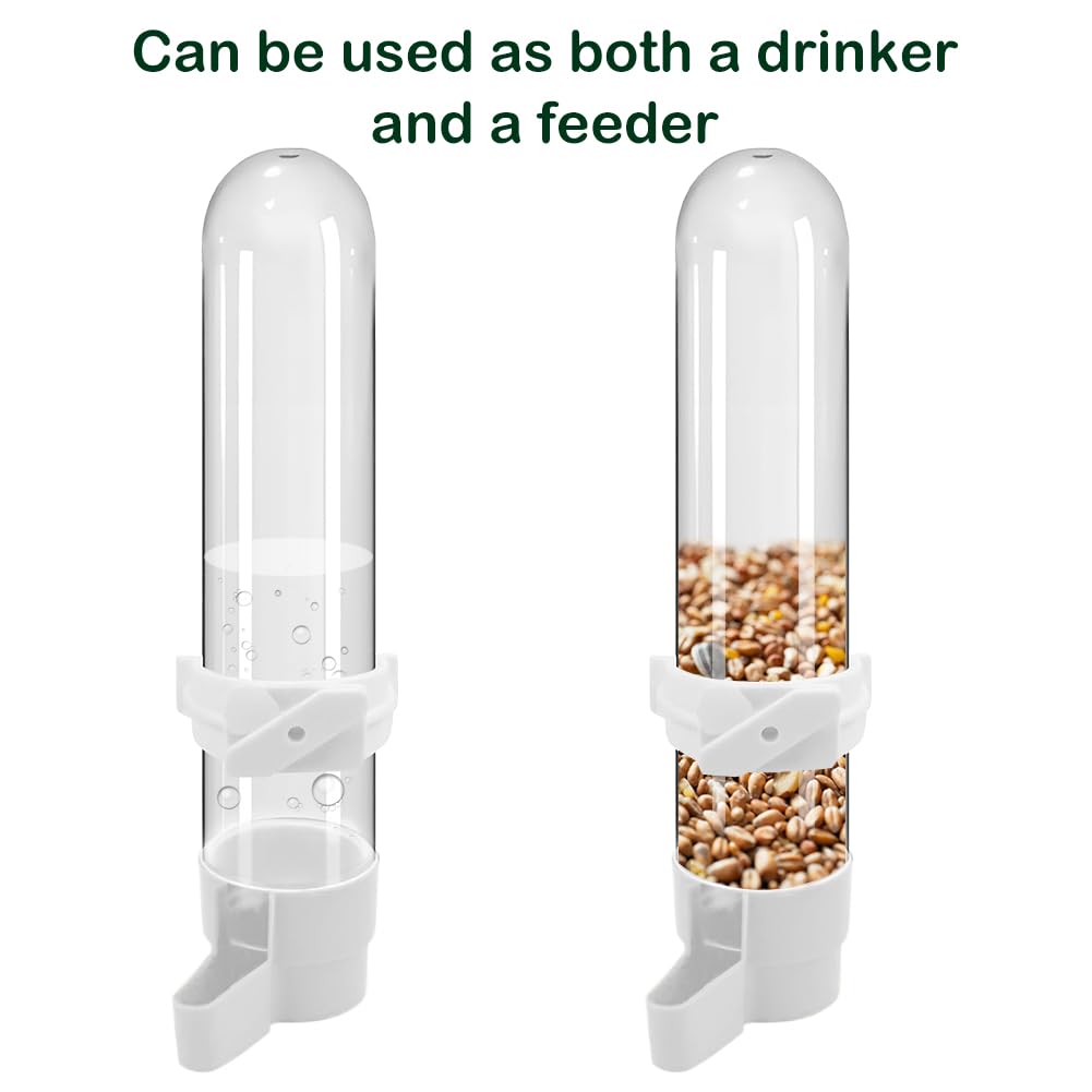 3Pcs Bird Feeder Drinker per Gabbia, Automatica Abbeveratoio per Uccelli Beverino, Abbeveratoi per Uccelli da Appendere, Dispenser D'acqua per Gabbie per Uccelli, per Pappagalli, Pappagallini