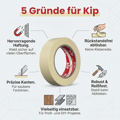 Kip Feinkrepp 3804-30 natur 30mmx50m