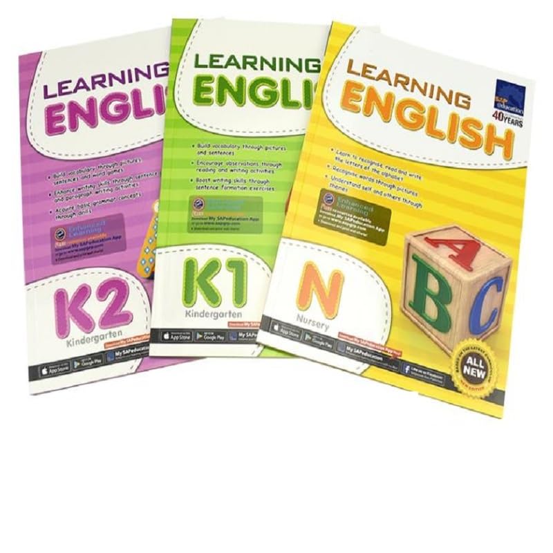 3 Books/Set Sap Learning English Collection Book N-K2 Kindergarten English Problems Teaching Books