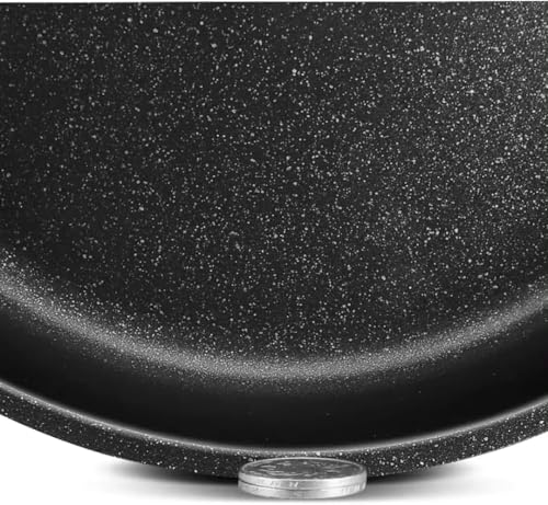 Frigideira Antiaderente Grande 28cm Ceramico Frita Sem Óleo Funda Cabo Madeira Não Gruda Fogão Induç