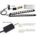 jaxiria 9 LED Arrow DRL Switchback Strips -White Amber Daytime Running Lights -12V Dynamic Flowing Sequential Turn Signal -Universal Car Styling LED for Car, SUV, Truck(2 x 25cm Black)
