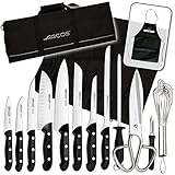 Utensilios de cocina, incluyen: batidor inox, pelador Arcos Genova y tijeras de cocina