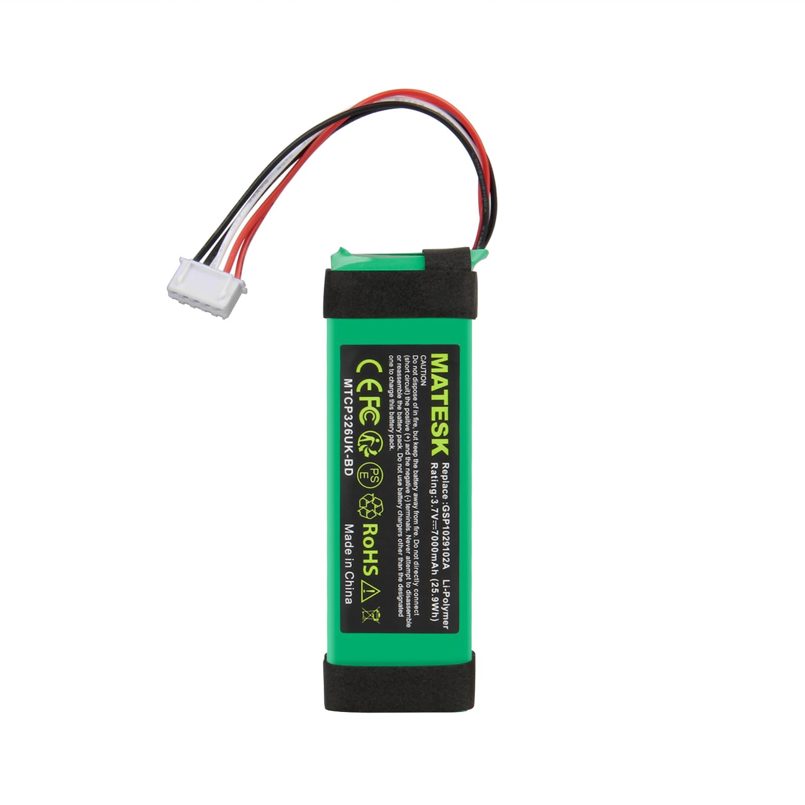 Batterie de rechange 3,7 V 7000 mAh compatible avec JBL Charge 3 Bluetooth sans fil audio GSP1029102A