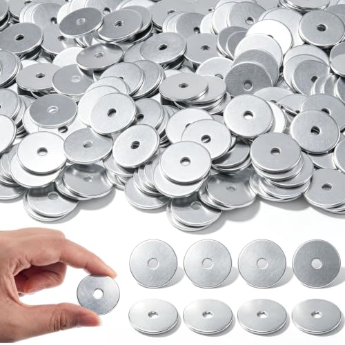Yaocom 200 Pcs 3/16" x1-1/4 Fender Washers Silver Zinc Plated 0.08'' Thick