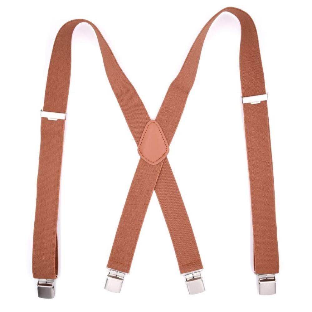 Bretelles pour hommes en sangle élastique supérieure et finitions clips robustes