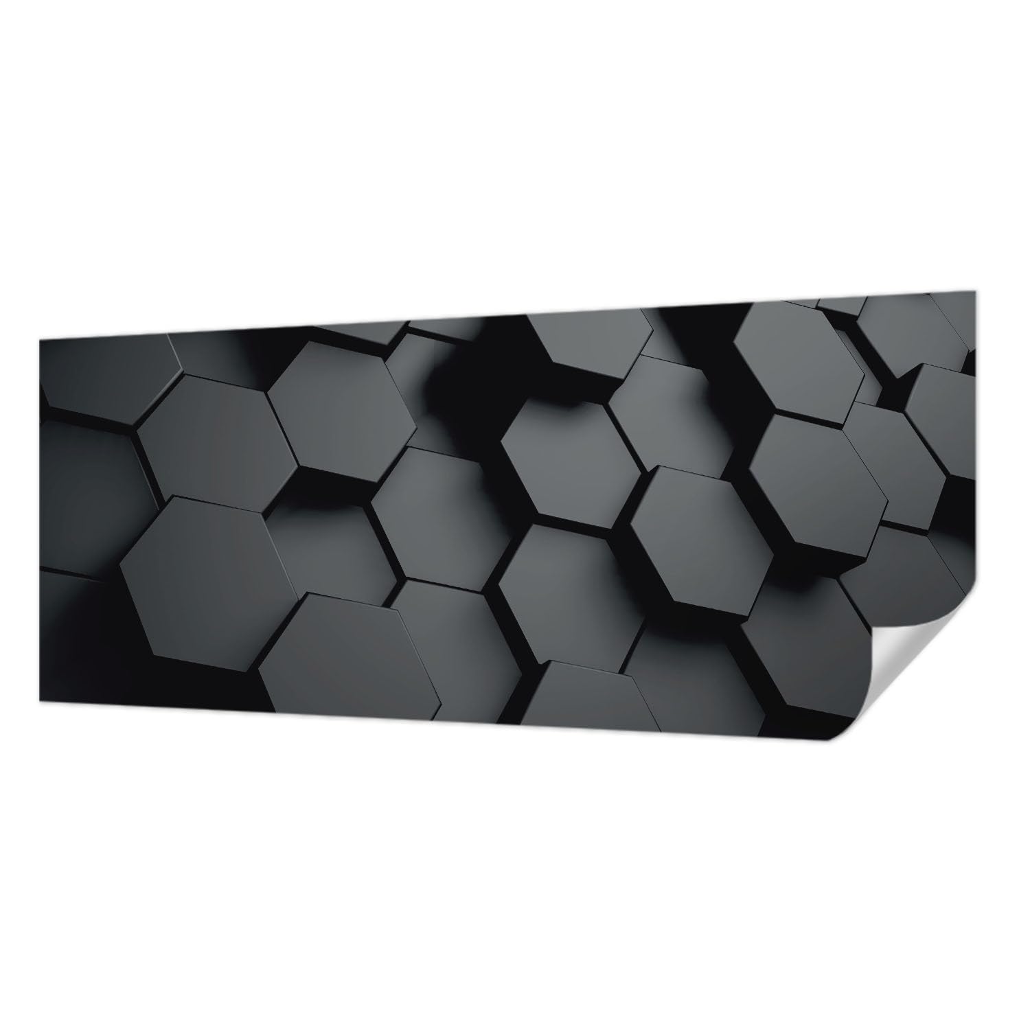 Revêtement mural autocollant panoramique 250x104 cm hexagones 3D pour salon Tulup