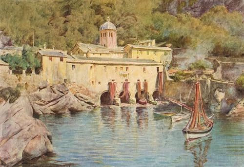 Affiche Toile San Fruttuoso par Tyndale - Impression d'Art Portrait pour Décoration Murale 60x90cm