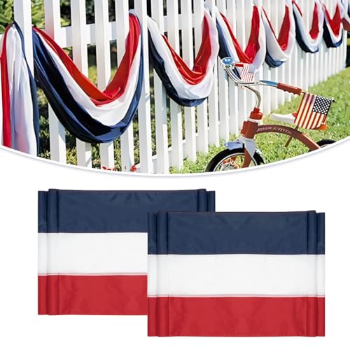 2Pack-Patriotic-Bunting-US-Flag-Decorations-4th-of-July-Decor-2x20-Ft-Large-Red-White-Blue-Banner-Veterans-Day-Memorial-Days-Celebration-Outdoor-Porch-Garden 2Pack Patriotic Bunting US Flag Decorations 4th of July Decor 2×20 Ft Large Red White Blue Banner Veterans Day Memorial Days Celebration Outdoor Porch Garden