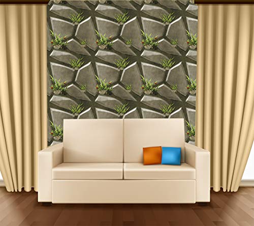 Image of DECOR PRODUCTION Self Adhesive Wallpaper Wall Sticker for Home Decor, Living Room, Bedroom, Hall, Kids Room, Play Room (PVC Vinyl, Water Proof 20 sq.ft) 16x90 Inches Each Strip