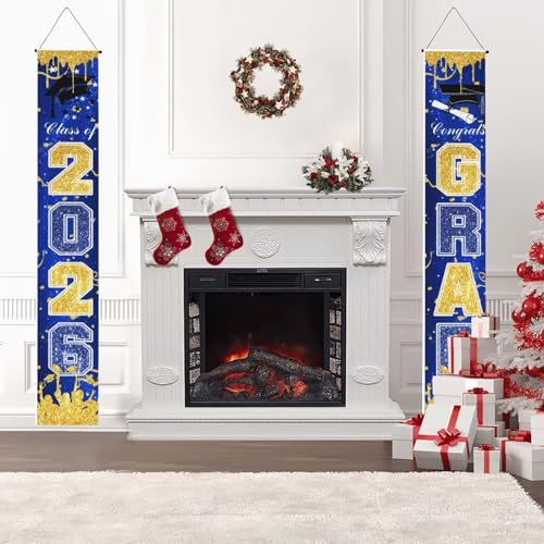 Image of Graduation Decorations 2026 Grad Porch Banner for Any Schools or Grades Graduation Banner Class of 2026 Party Decor