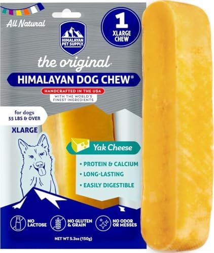 Himalayan Dog Chew, The Original Yak Cheese Dog Chews, 1 X-Large Yak Chew