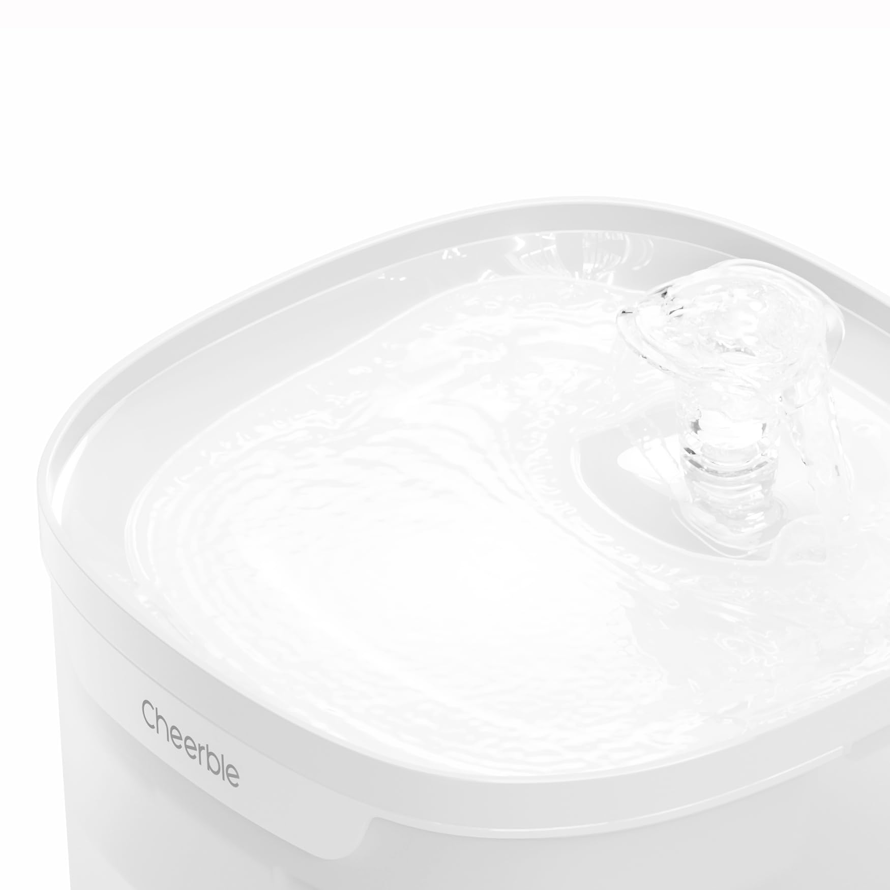 Cheerble E1 Lite Fuente de Agua para Gatos 2L - Ultra Silenciosa Sin Bomba con Tecnología MagDrive™ - Filtro de Carbón Activado - Fuente de Agua con Base Separada - para Múltiples Mascotas