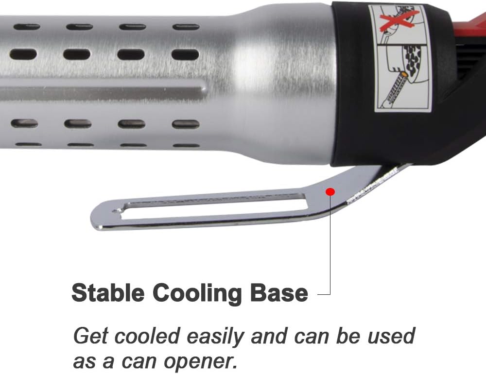 Gardtech Accenditore Elettrico per Barbecue e Stufa, Accendino Elettrico per Barbecue e Camino, affumicatore, 600 °C, Carbone