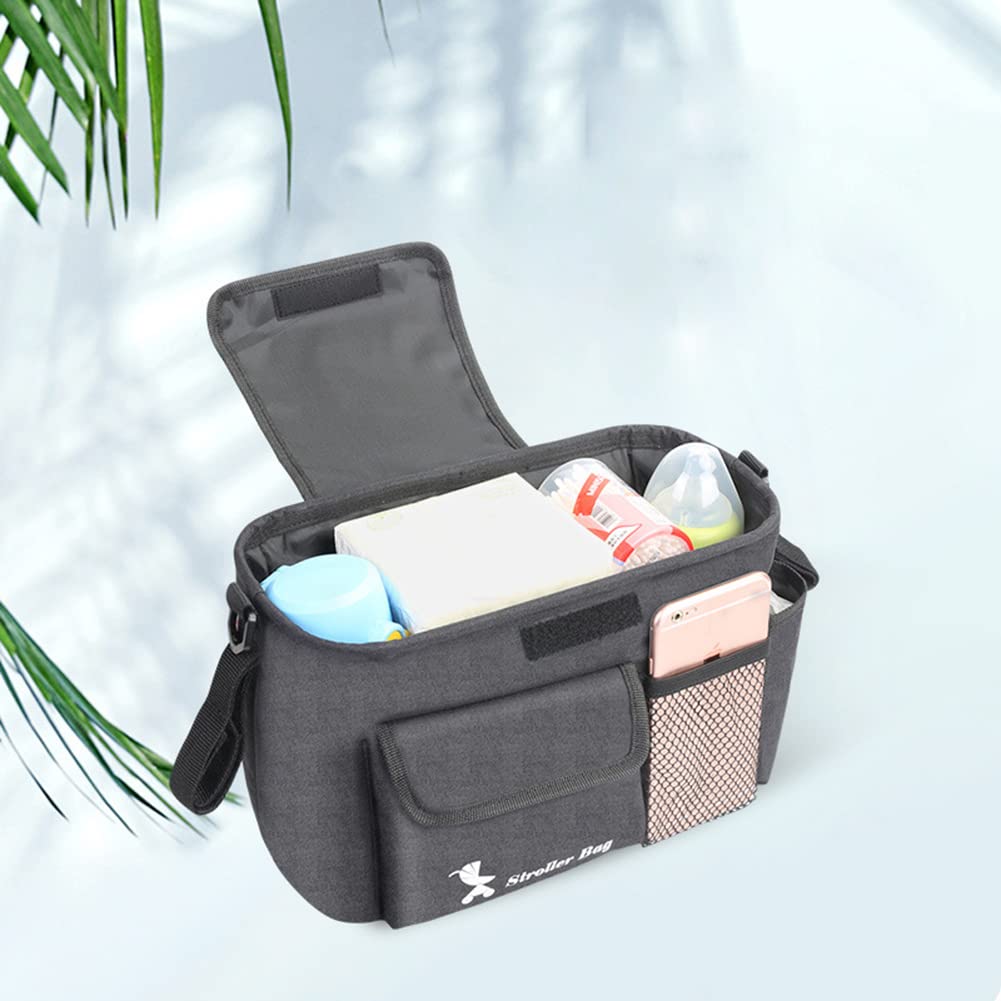 Organizer per Passeggino | Borsa Porta Passeggino Antiscivolo,Borsa Trolley da Appendere per Bambini Compatibile con la Maggior Parte degli per passeggini di Grande capacità