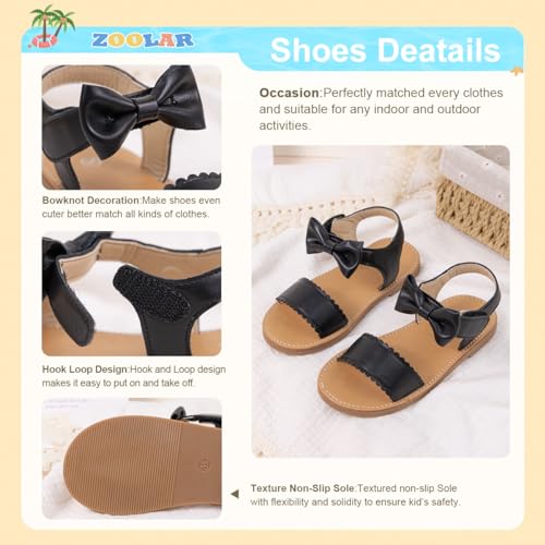 Image of Boys Girls Sandals Open Toe Breathable Princess Non-Slip Flats Summer Beach Lightweight Rubber Sole Sandals (Toddler /Little Kid)