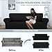 LURKA Stretch Sofa Slipcovers Couch Covers for 3 Cushion Couch Sofa Pet Friendly Non Slip Sofa Cover Washable Furniture Protector with Elastic Bottom (Large, Black)
