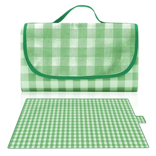 HW CASA Coperta Picnic Impermeabile 300 x 200 CM,Telo Picnic Stuoia Campeggio con Maniglia, all'Aperto Lavabile Coperta da Spiaggia Picnic, Tappetino da Picnic per Spiaggia, Viaggi, Campeggio