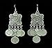 SUNSCSC Silver Plated Coin Earrings Beach Bohemian Ethnic Jewelry Belly Dance Accessory Hook Earrings