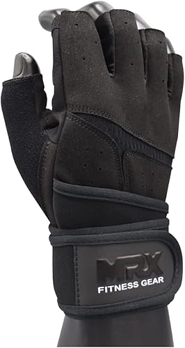 Miniatura 6 de MRX - Guantes de levantamiento de pesas para hombres, guantes de entrenamiento para hombre, guantes de levantamiento de muñeca, guantes de gimnasio