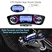 Bluetooth FM Transmitter Handfrees-Calling Radio Adapter Car Kit with Dual USB Port MP3 Player Support TF Card USB Flash Drive