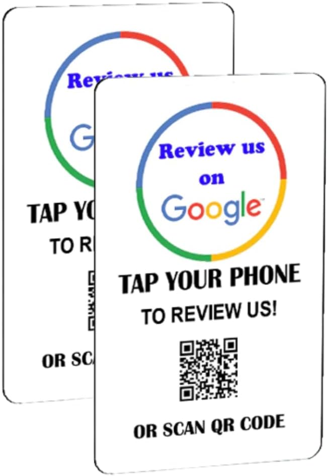 Tap and Share Contactless Sharing Smart NFC Google Review Follow Card Sticker (Review us on Google Card, 1)