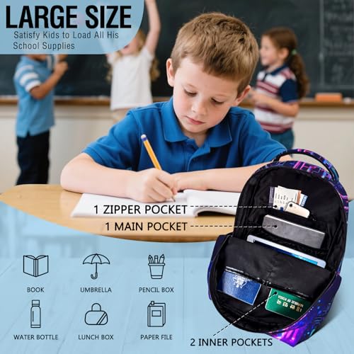 Backpack for Boys Game Boys School Backpack for Kids Children Teens Elementary Middle School Kids' Backpacks Gaming Bookbag Travel Back Pack for Age 6-183